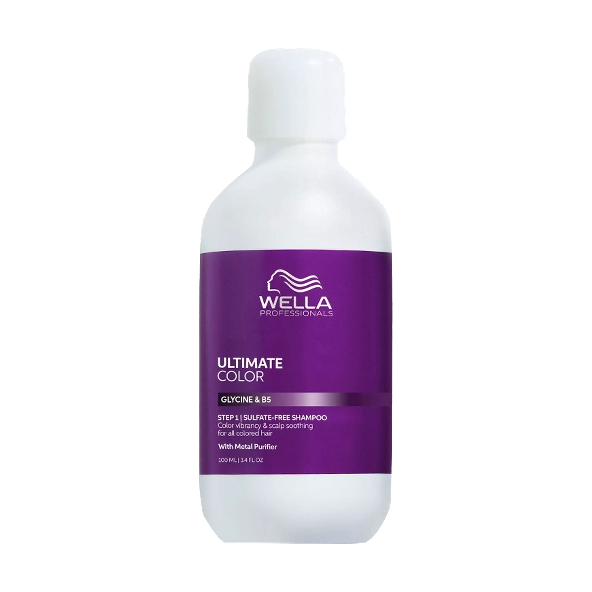 Безсульфатний шампунь Wella Professionals Ultimate Color Shampoo для сяйва кольору та заспокоєння шкіри голови, 100 мл